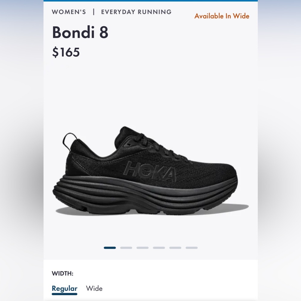Black Hoka Bondi 8